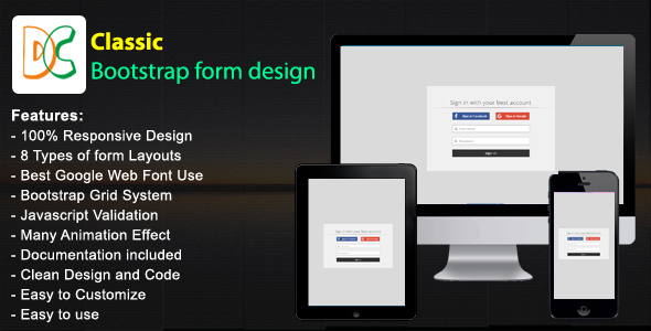 Classic Responsive Bootstrap Form