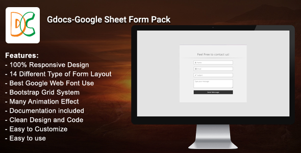 Gdocs Google Sheet Form Pack