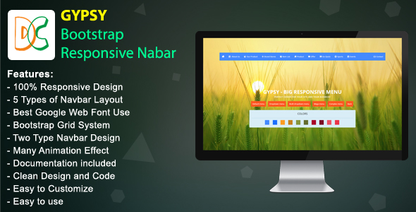 GYPSY - Bootstrap Responsive Navbar