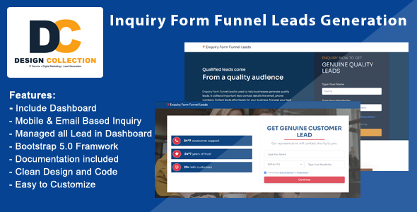 Inquiry Form Funnel Leads Generation