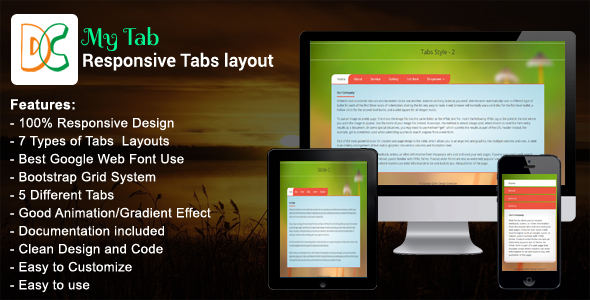My Tab Responsive Bootstrap Tabs