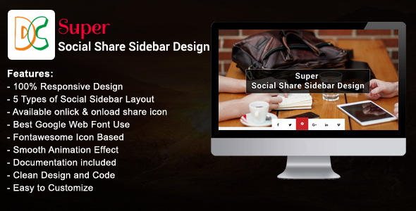 Super Social Share Sidebar