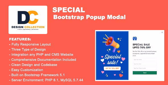 Special - Bootstrap Popup Modal