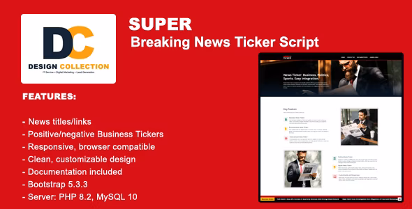 Super - Breaking News Ticker Script